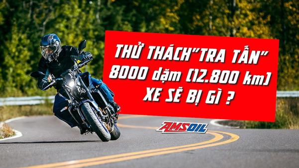 Thử nghiệm tra tấn động cơ xe máy với dầu nhớt Amsoil Metric trên 8.000 dặm (12800 km)