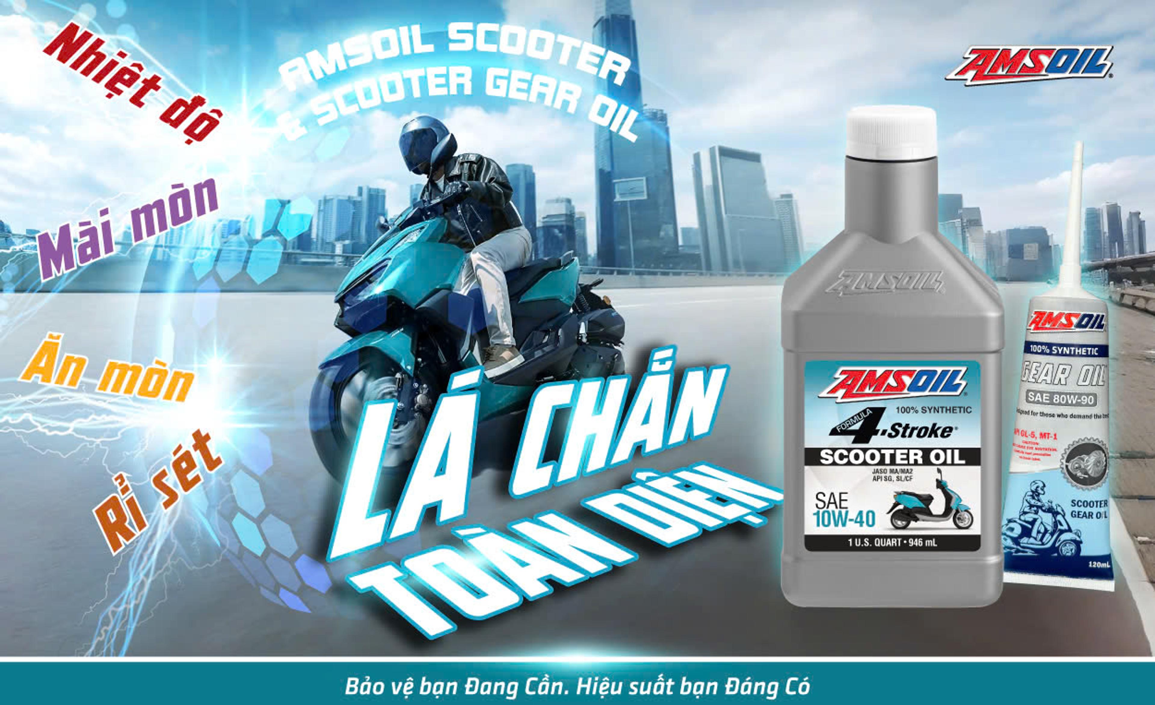 Đánh giá thực tế: AMSOIL Synthetic Scooter 10W-40 có bảo vệ động cơ xe tay ga tốt hơn nhớt thường không?