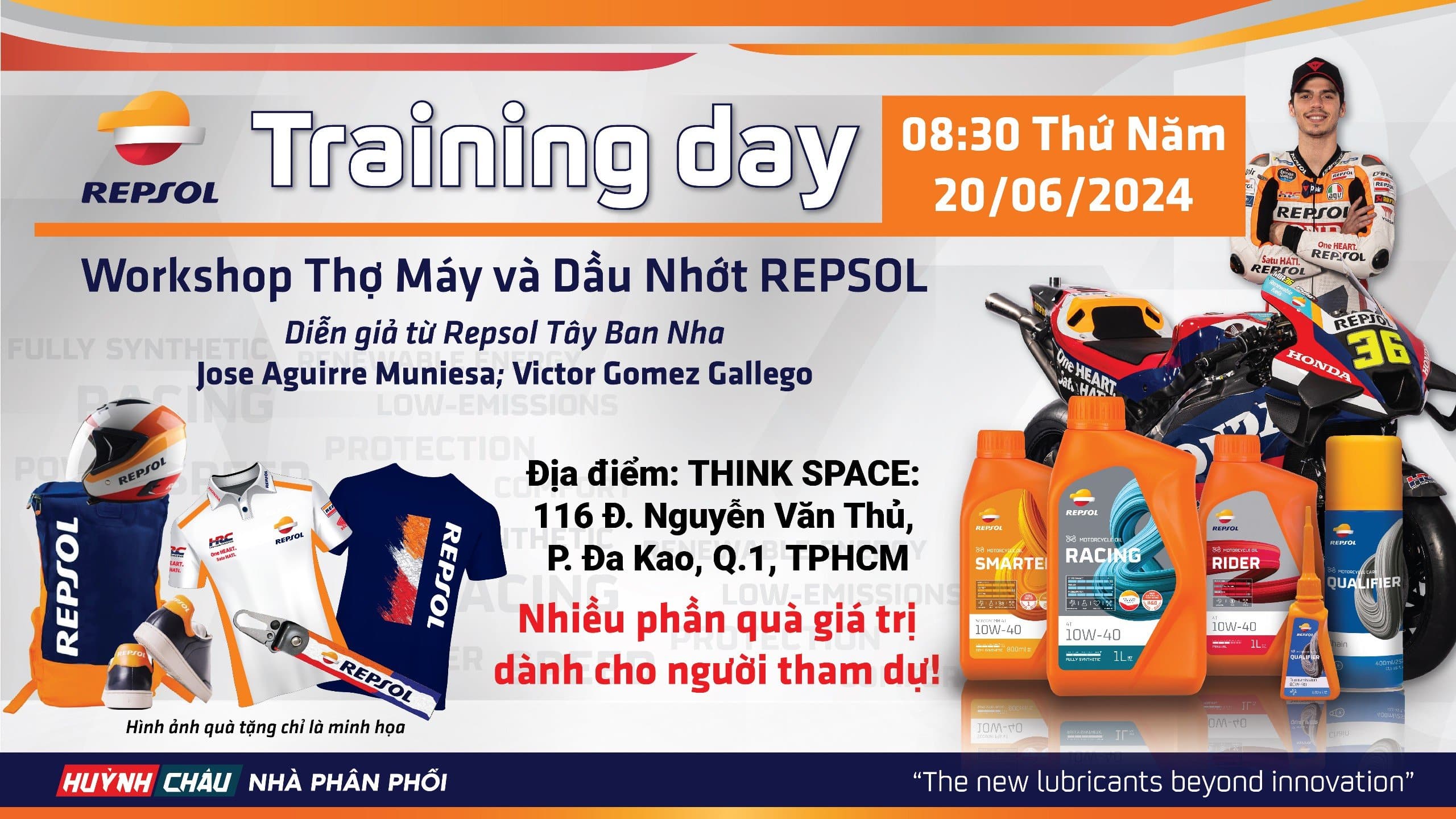 ĐĂNG KÝ THAM DỰ NGAY: Workshop Training Repsol Cho Các Thợ Máy - Chinh Phục Sức Mạnh Công Nghệ GP