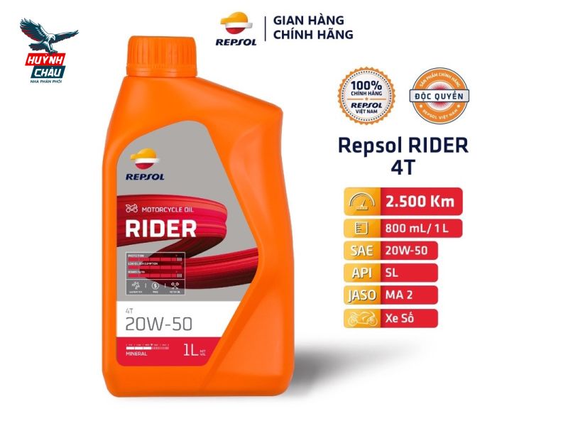Nhớt Repsol Rider - Dòng nhớt bảo vệ tốt nhất cho động cơ xe máy