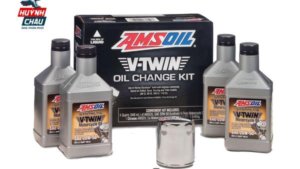 Khi nào cần thay dầu hộp số xe máy AMSOIL Synthetic V-Twin Transmission Fluid?