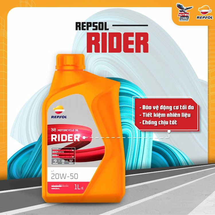 Repsol Rider 4T 20w40 - chiến thần dầu nhớt phân khúc bình dân