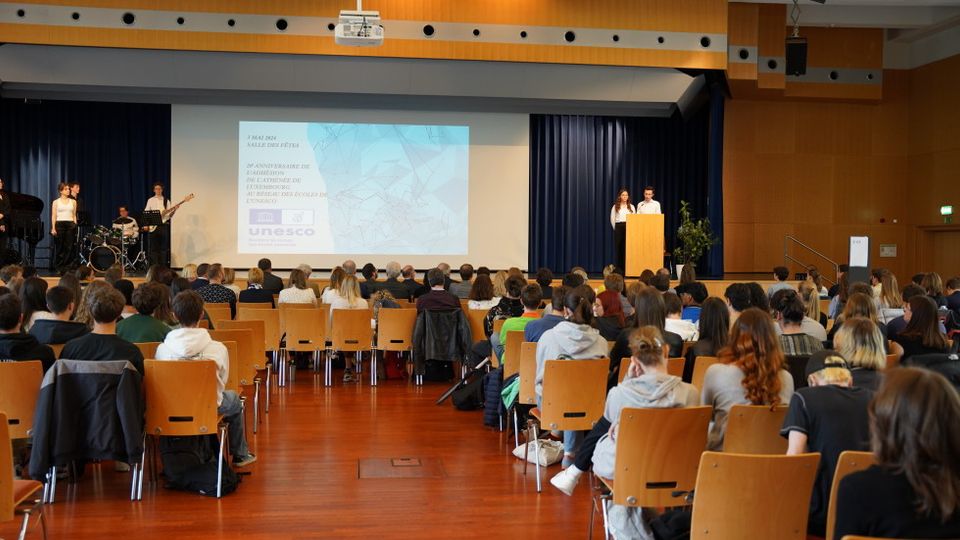 20. Anniversaire vun der Adhésioun vum Kolléisch an de réSEAU des Écoles associées de l’UNESCO