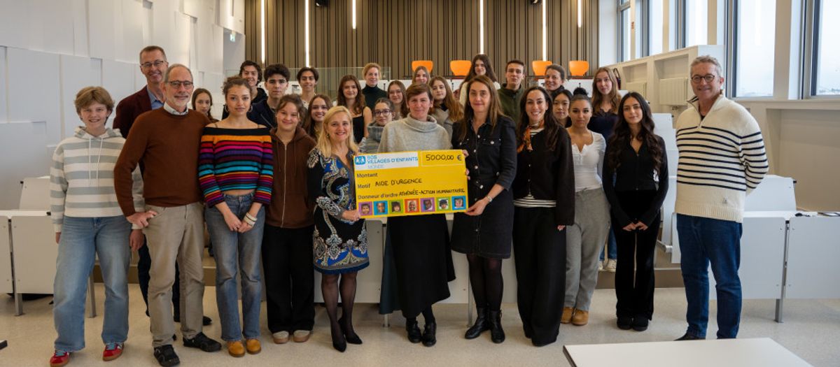 ONG "ATHÉNÉE ACTION HUMANITAIRE": REMISE DE CHÈQUE À SOS VILLAGES D'ENFANTS MONDE-LUXEMBOURG.