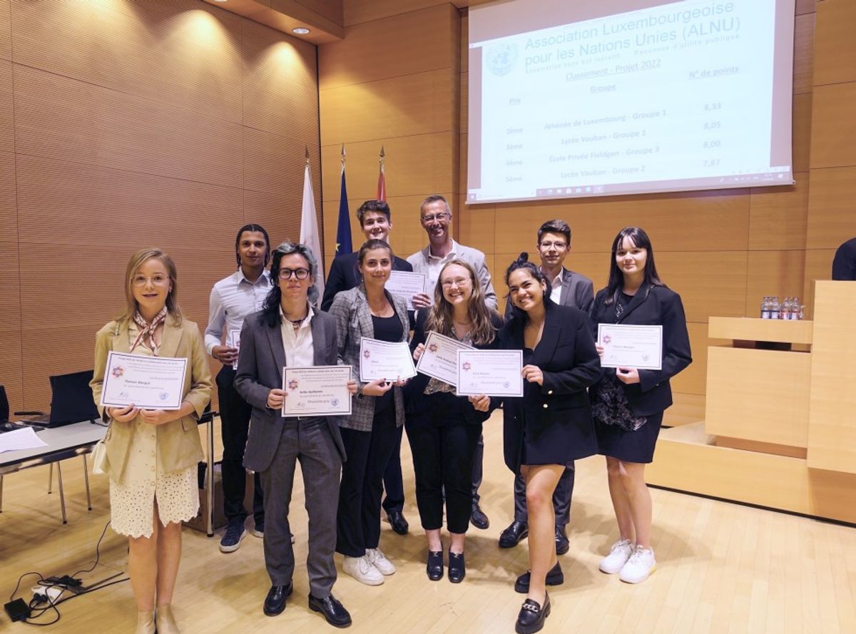 Nos élèves à l'honneur au projet-concours 2022 de l'ALNU