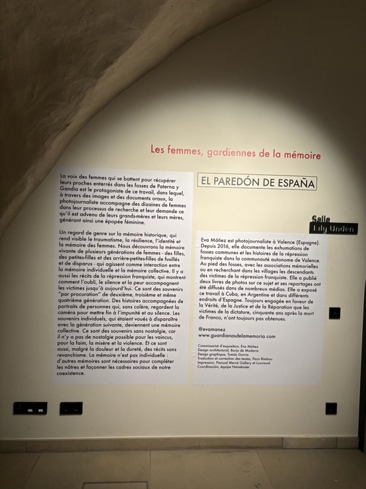 SECTION A: LA 1A EN VISITE À L'EXPOSITION "EL PAREDÓN DE ESPAÑA".