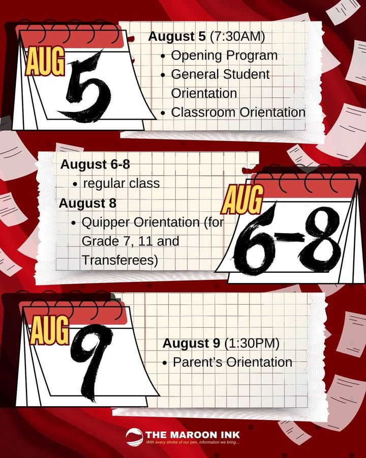SCHEDULE | Greetings, UMians!