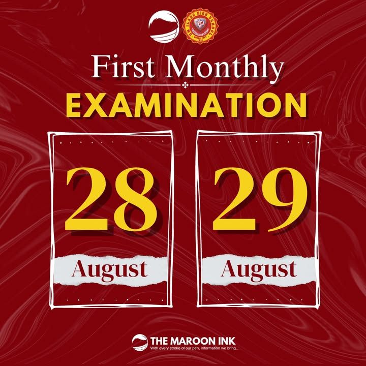 NEWS | The 1st monthly examination is scheduled on August 28 and August...