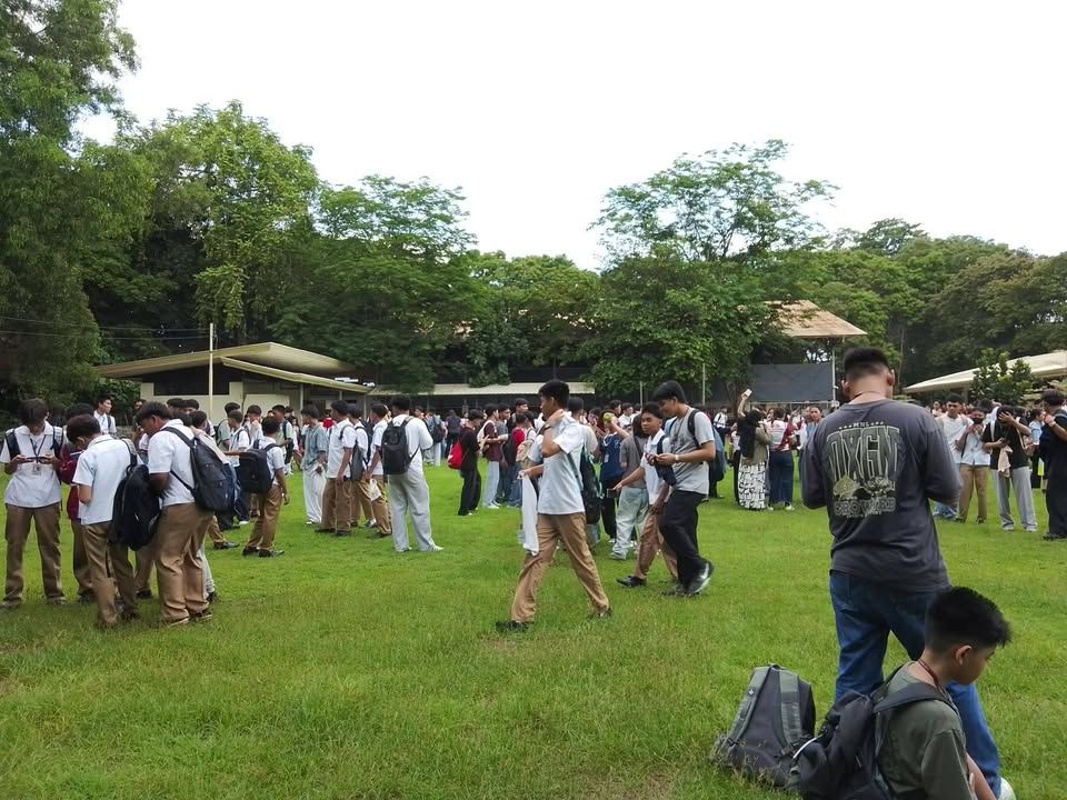 Shaking felt at UM Ilang High School with the magnitude of 6.7 and sourc...