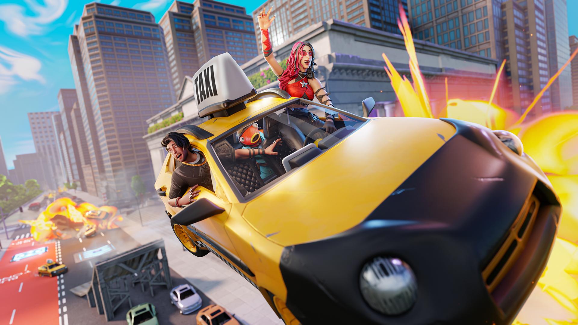 Crazy Taxi Key Art Render