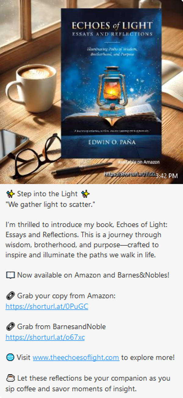 Echoes of Light by Edwin O. Paña '69