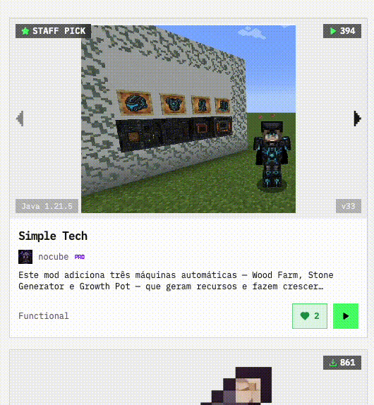 Following a creator from their mod card