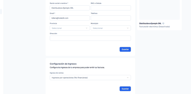 Captura del paso 6: Configura tus ingresos en HolaBill