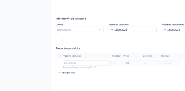 Captura del paso 5: Agrega los ítems de la factura en HolaBill