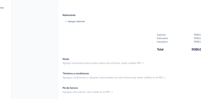 Captura del paso 2: Agrega una nota para tu cliente en HolaBill
