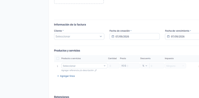 Captura del paso 3: Describe lo que vendiste en HolaBill