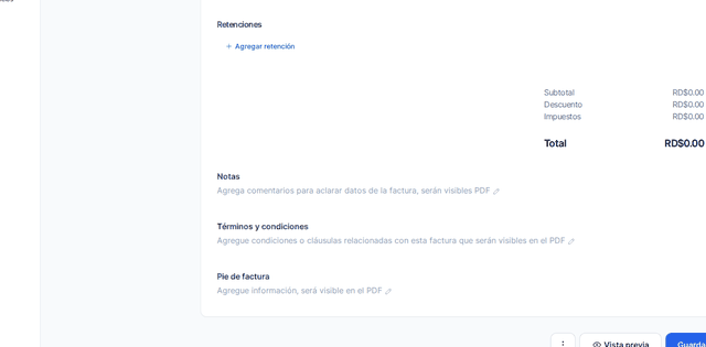 Captura del paso 4: Personaliza el pie de factura en HolaBill