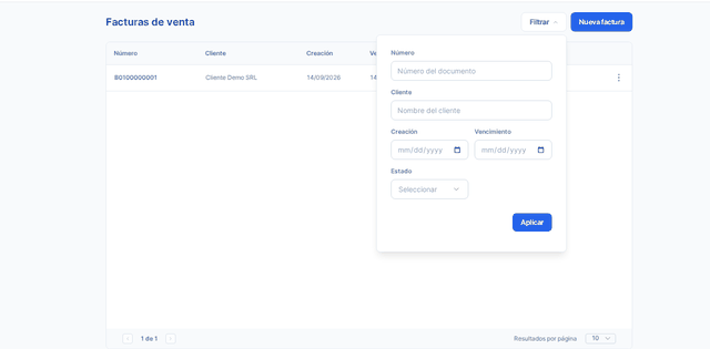 Captura del paso 5: Filtra por estado en HolaBill