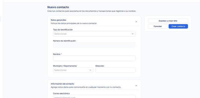 Captura del paso 2: Abre el formulario del cliente en HolaBill