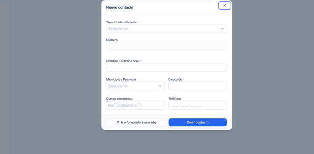 Captura del paso 6: Completa el nombre y el correo en HolaBill