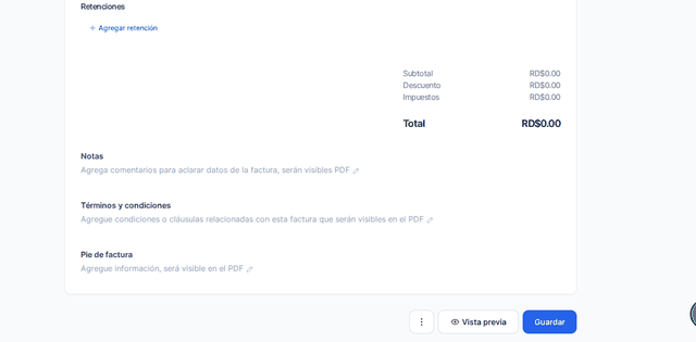 Captura del paso 5: Revisa y emite o guarda tu factura en HolaBill