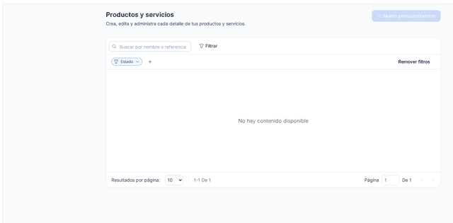 Captura del paso 2: Encuentra el producto o servicio en HolaBill