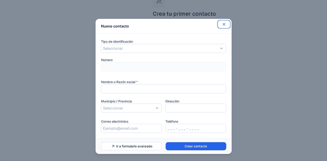 Captura del paso 4: Escribe el número de identificación en HolaBill