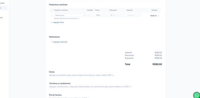 Captura del paso 4: Revisa y emite en HolaBill