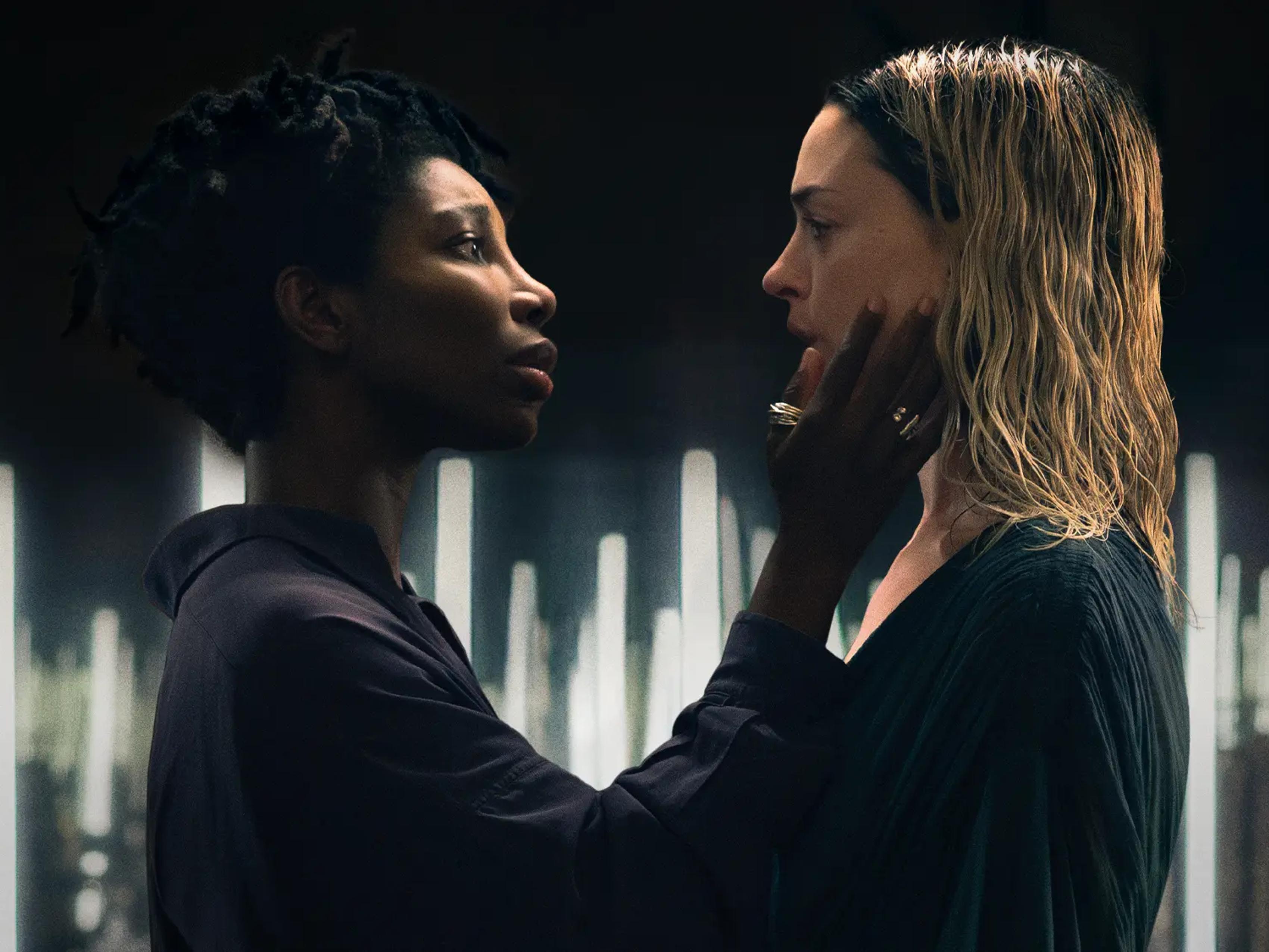 Mother Mary Artwork two women facing each other