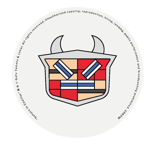 Satana in Cadillac Logo Sticker