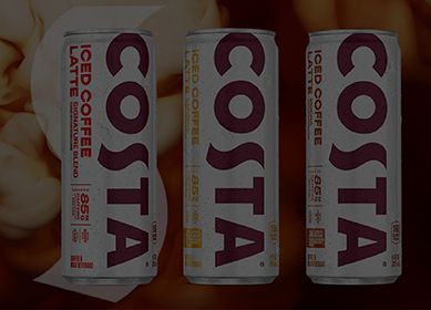 3 Cans of Costa Coffee Ready to Drink Iced Coffee Latte