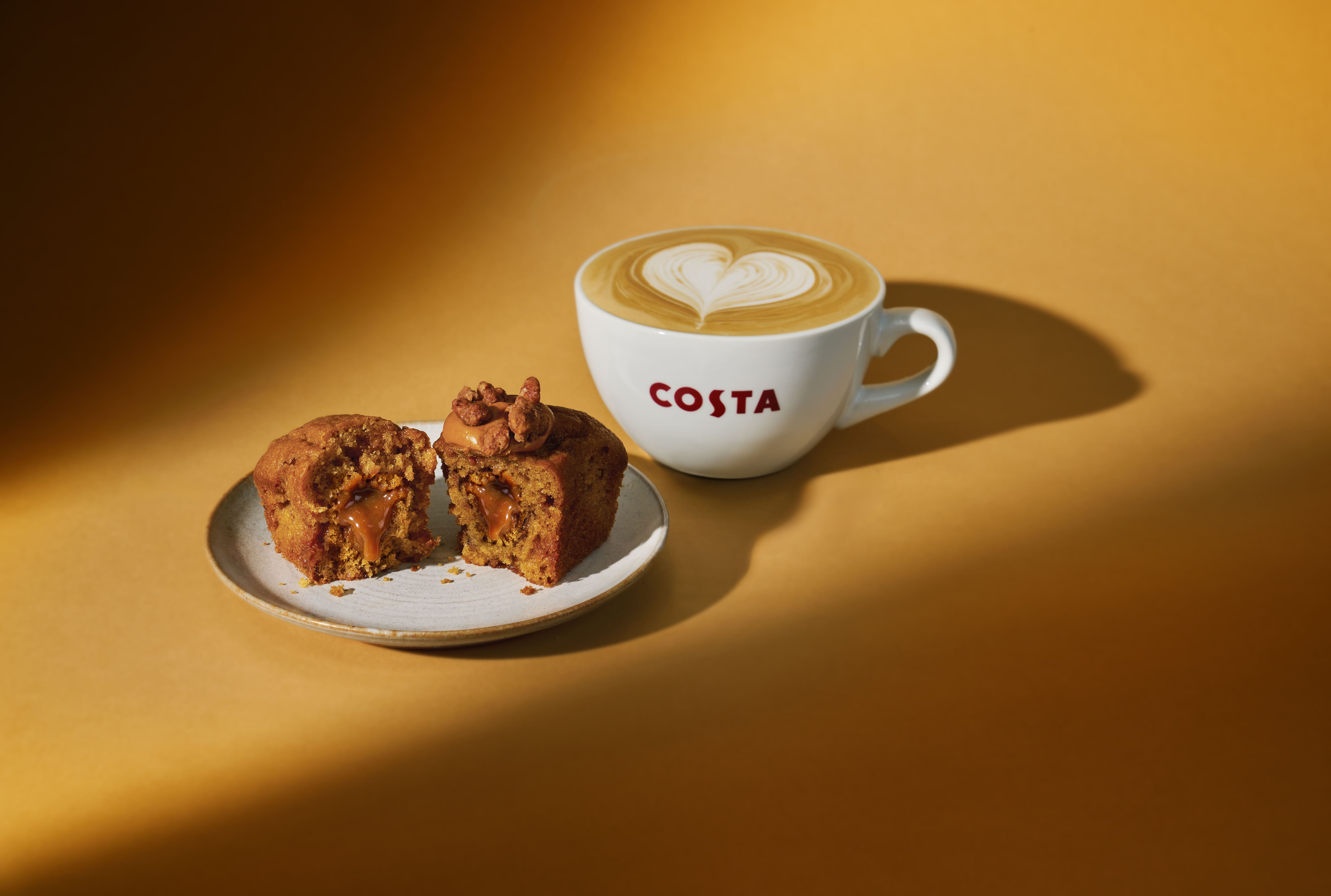 Sticky Pecan Mini Loaf_Flat White_Costa Coffee Autumn 2026