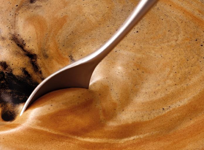 Coffee with a spoon