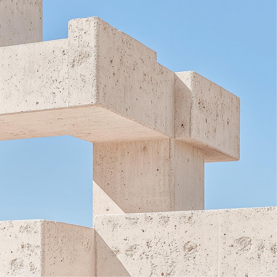 Detail shot of geometric architecture