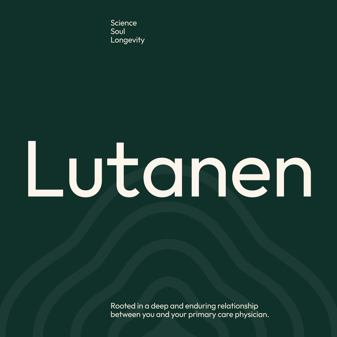 Lutanen logotype on a green background