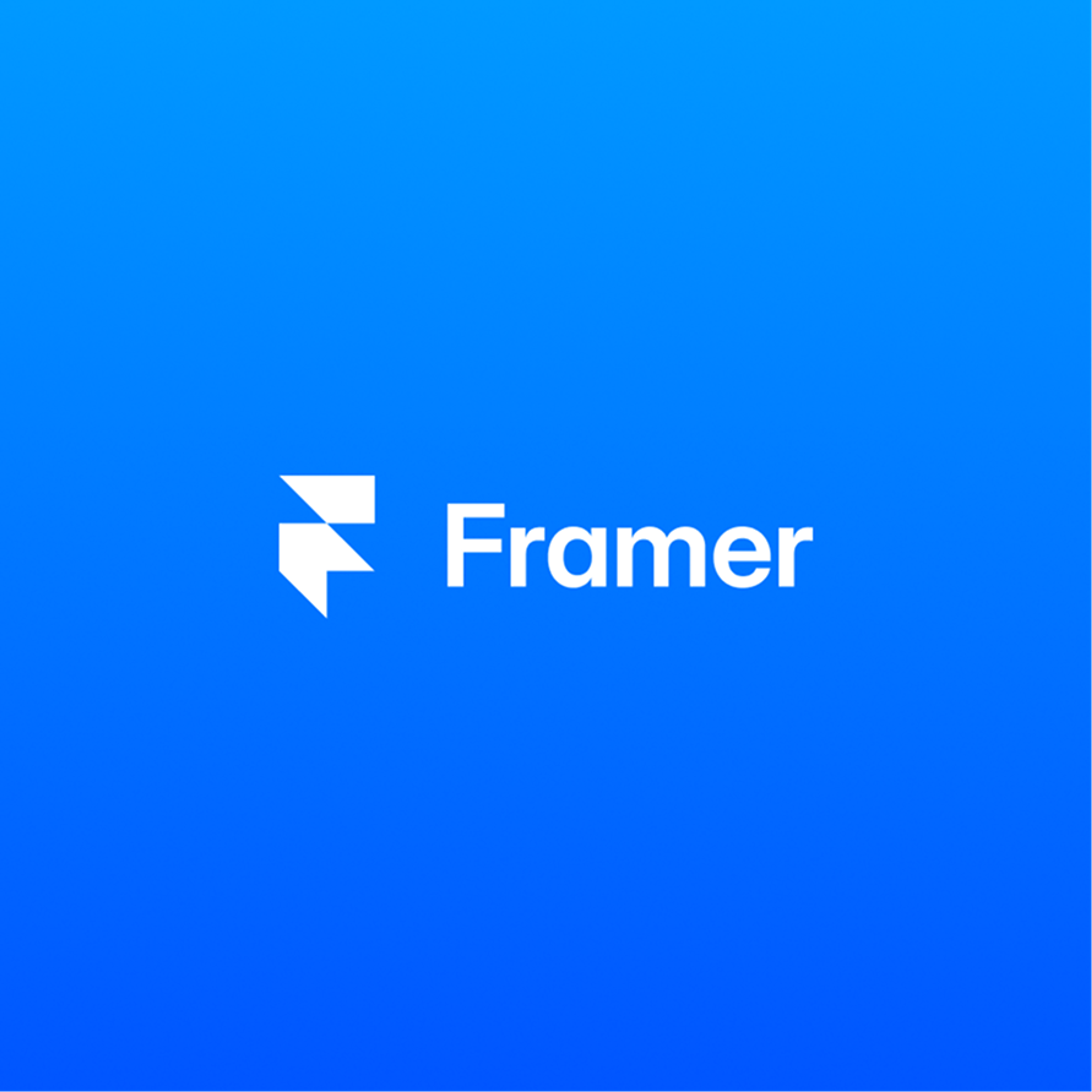 The Framer logo on a blue gradient