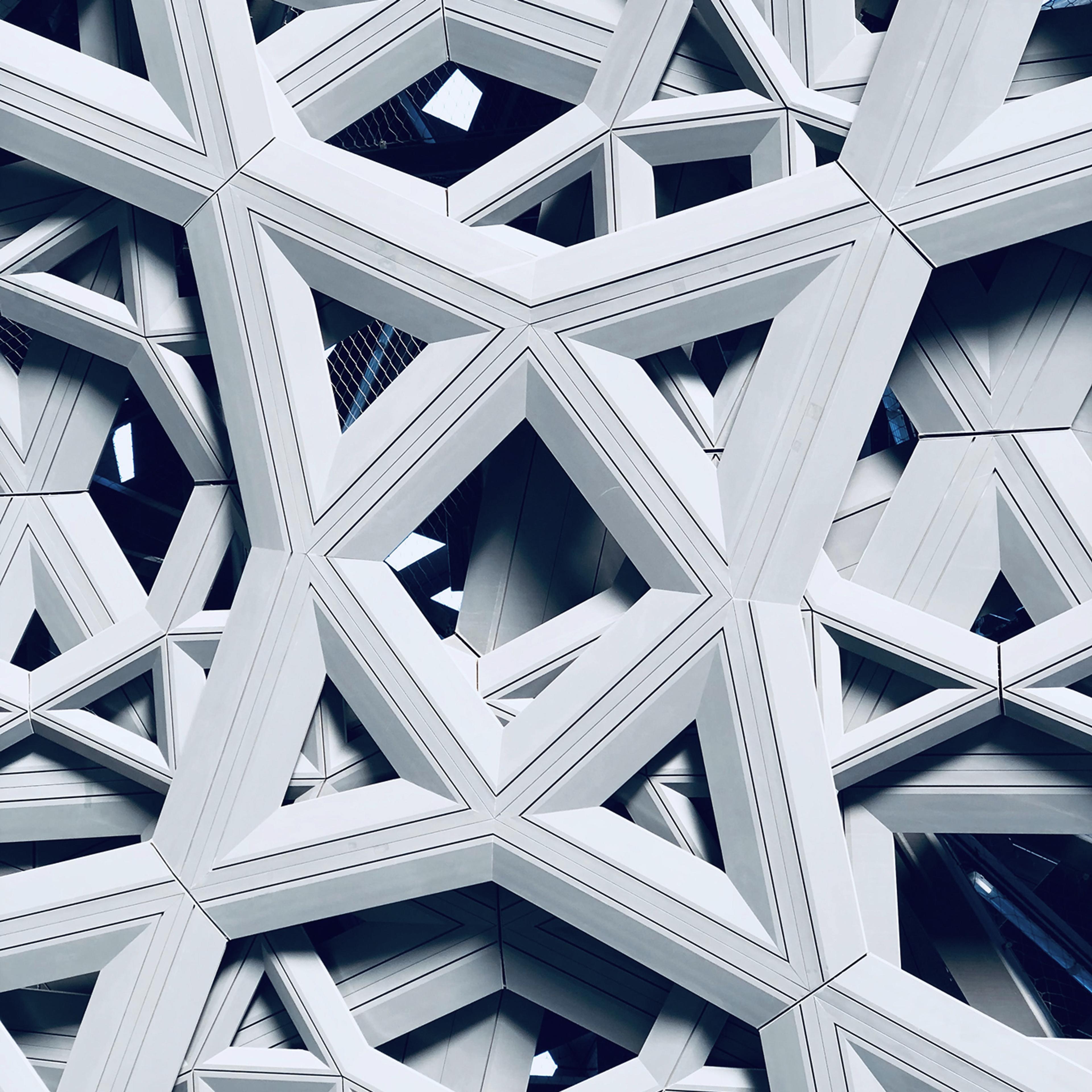 Photo of abstract geometric architecture