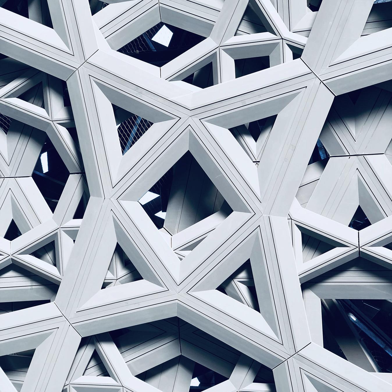 Photo of abstract geometric architecture