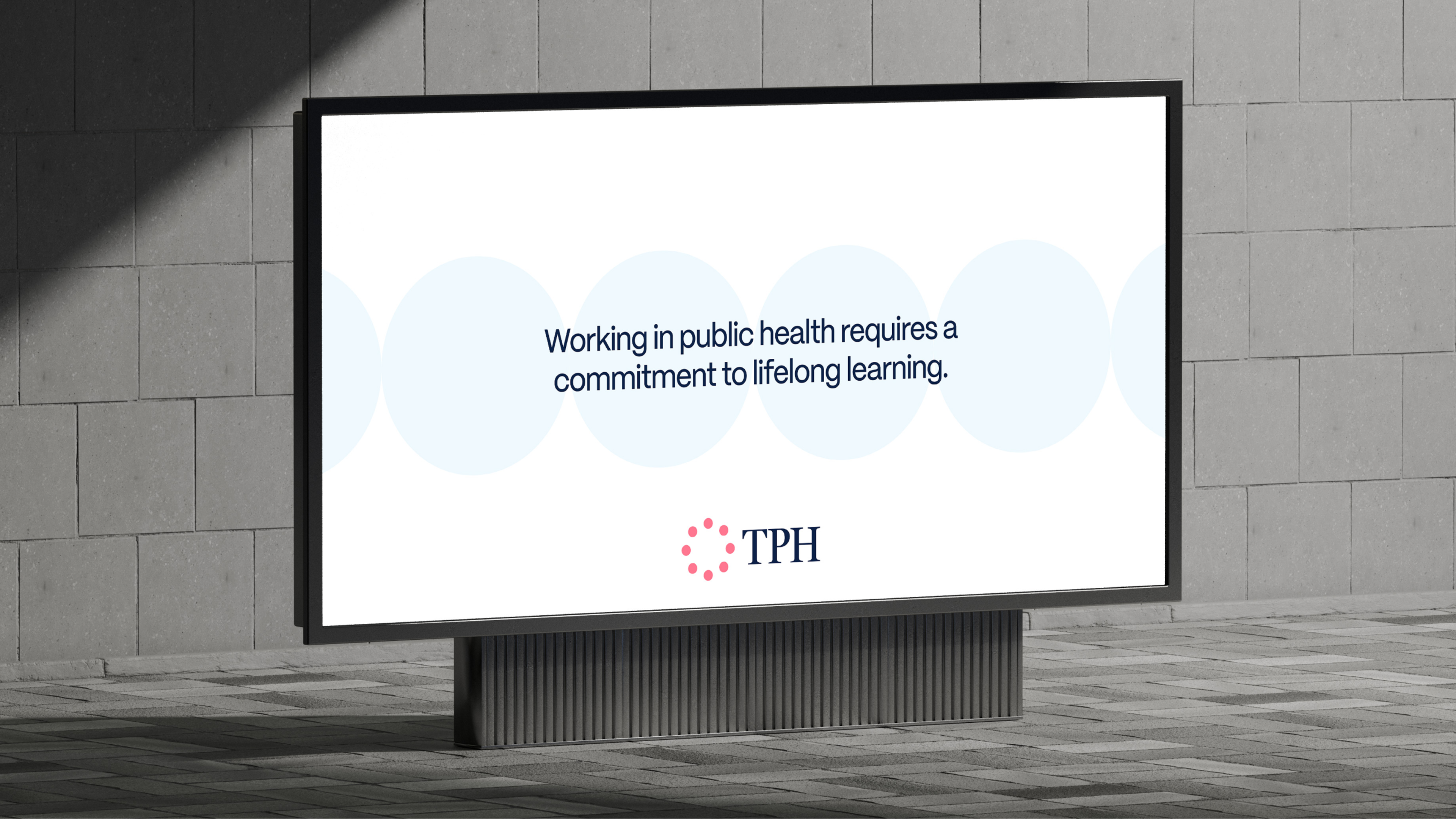 Advertising poster shown on a digital screen mockup