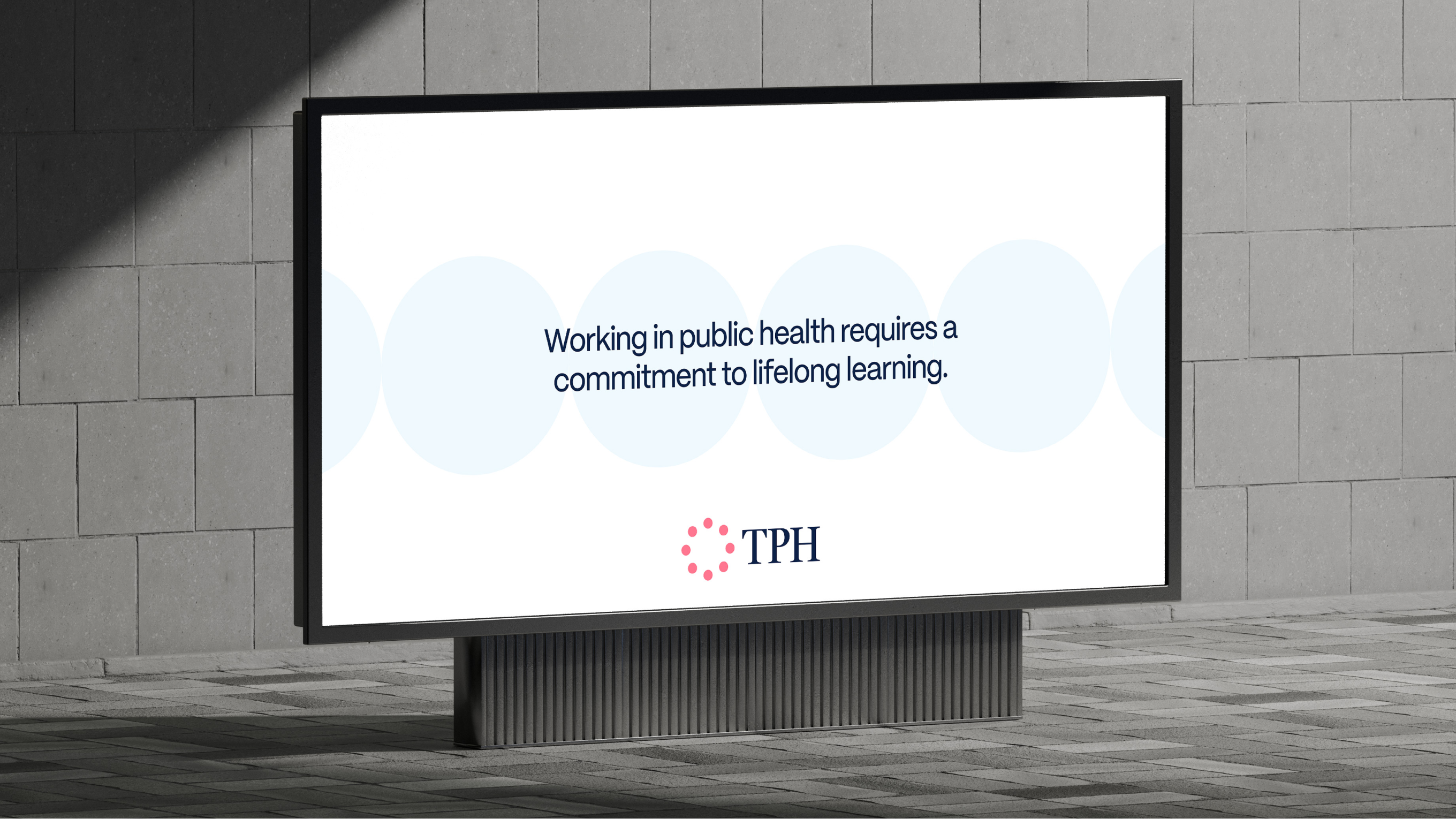 Advertising poster shown on a digital screen mockup