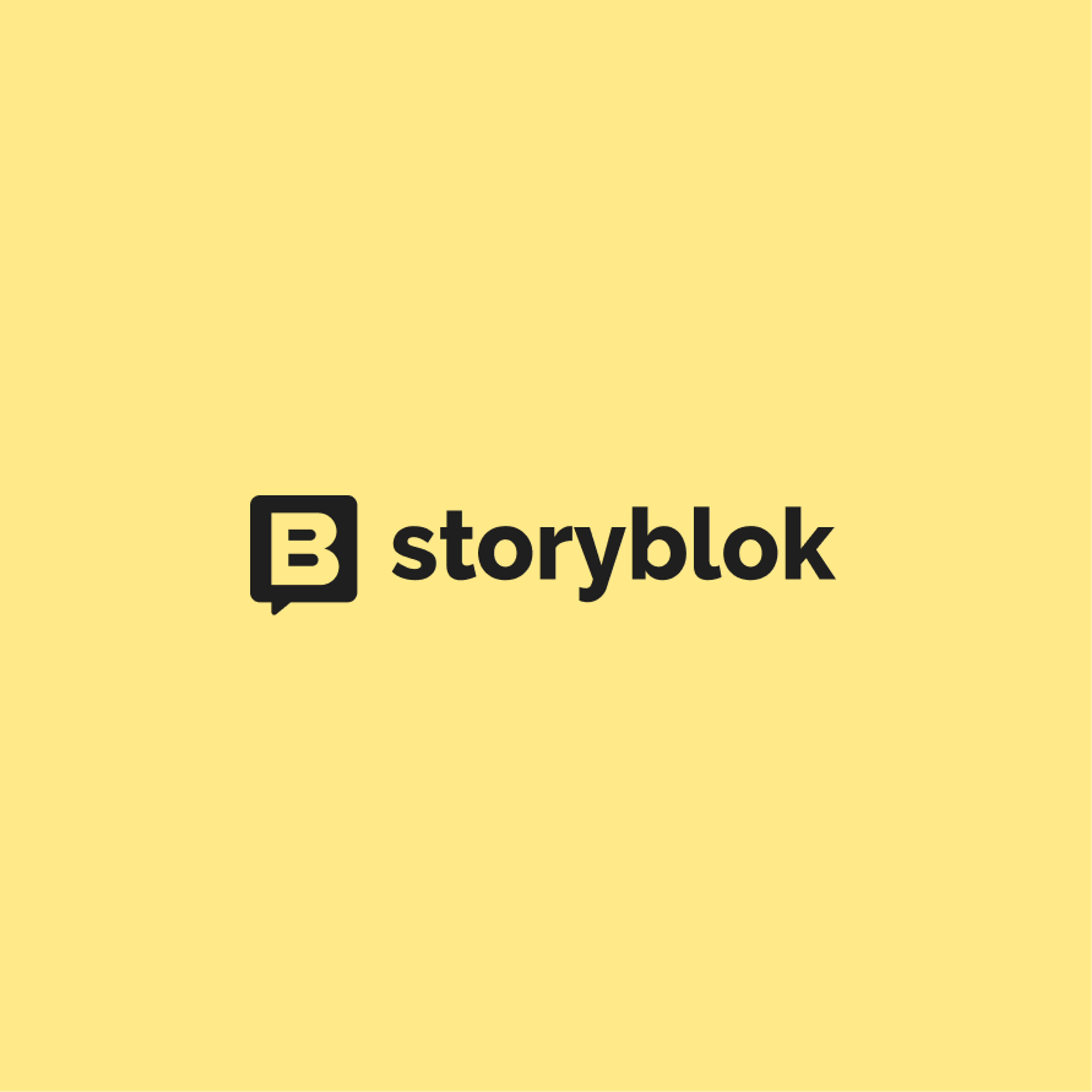 Storyblock logo on a yellow background