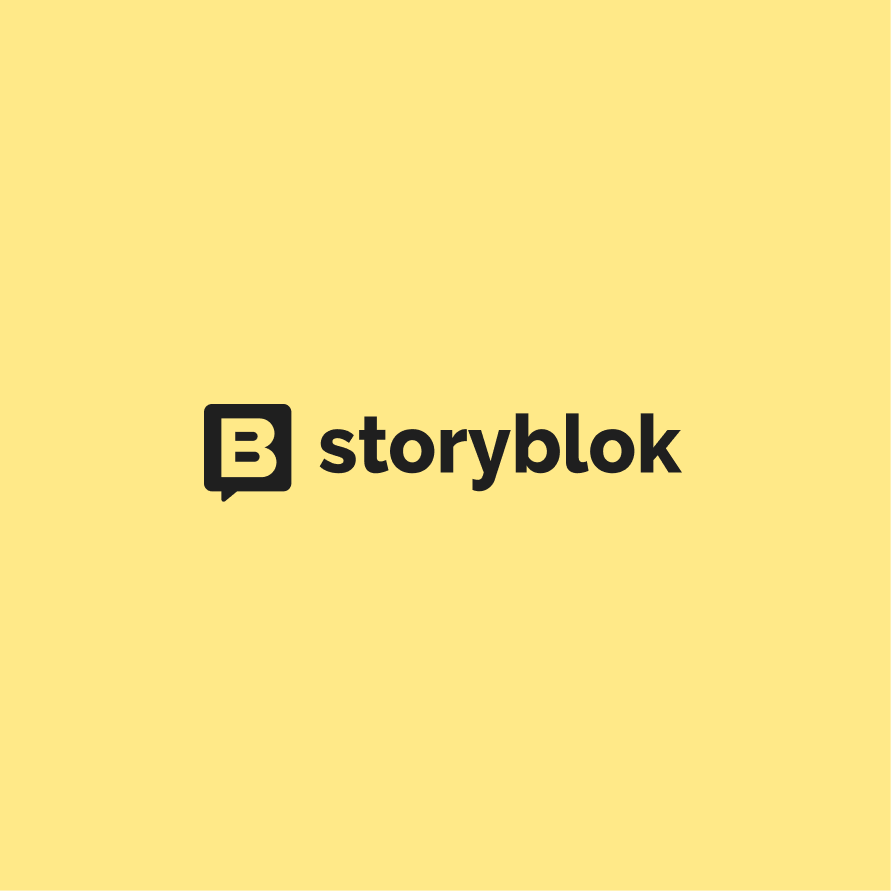 Storyblock logo on a yellow background