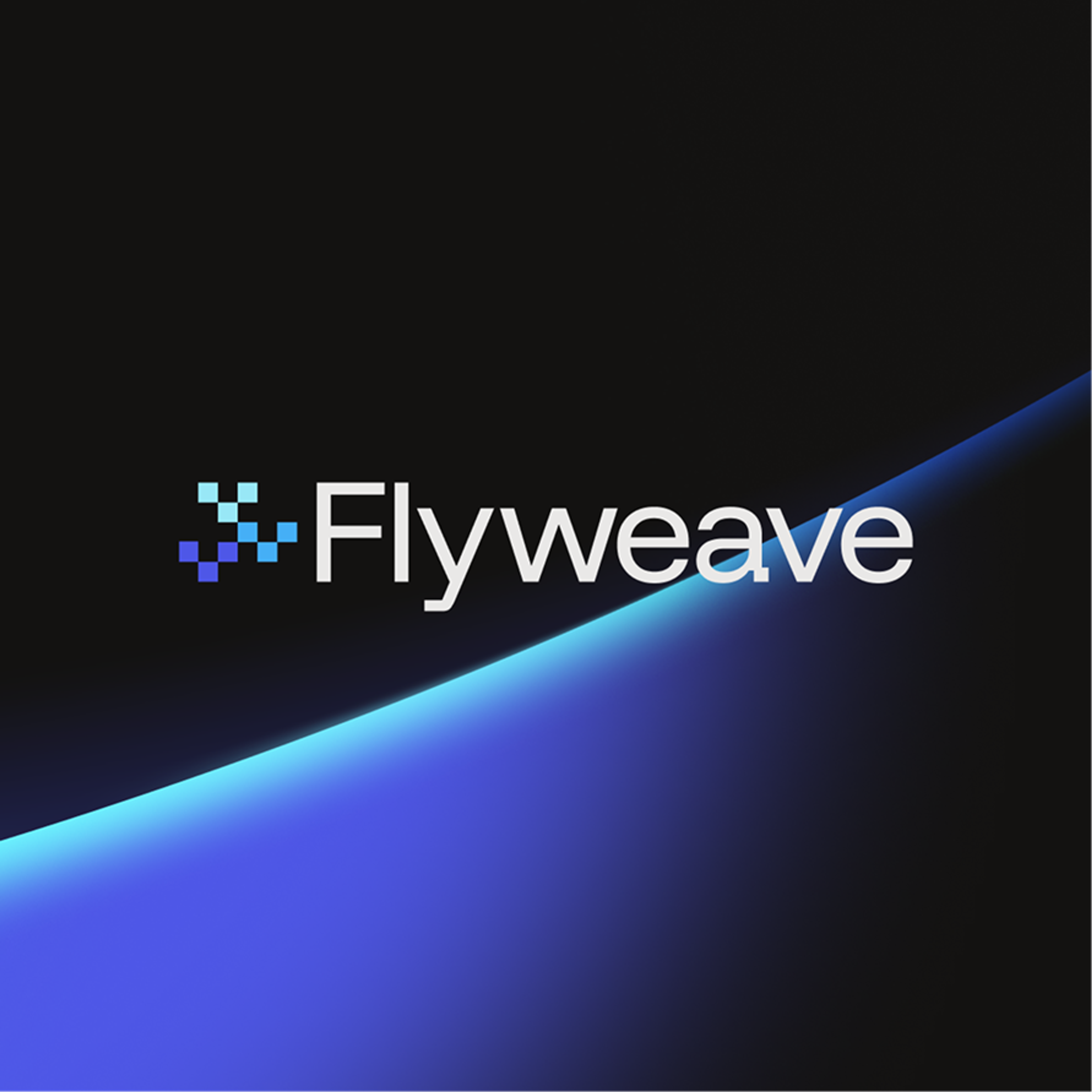 The Flyweave wordmark on black