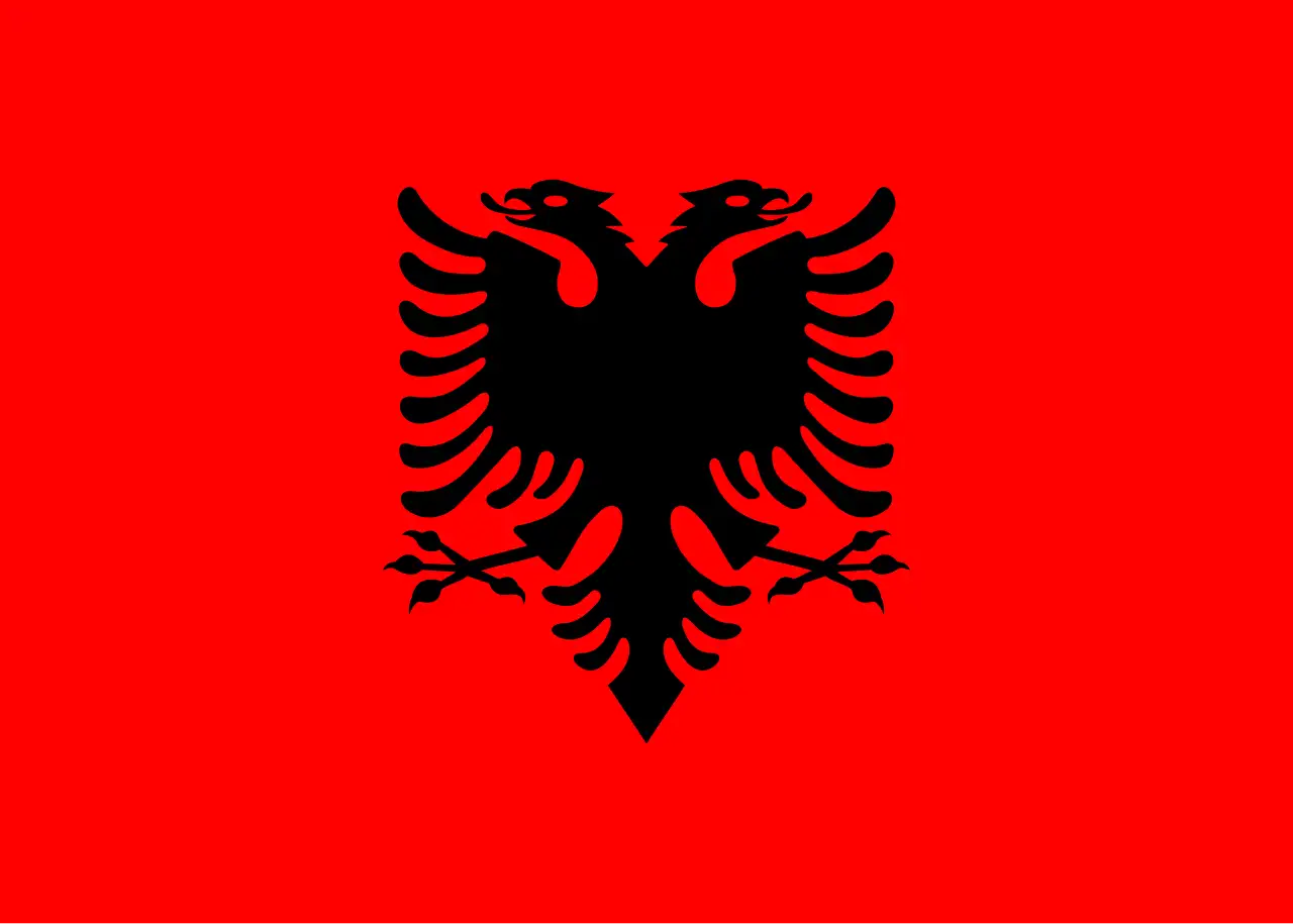 Drapeau de l'albanie