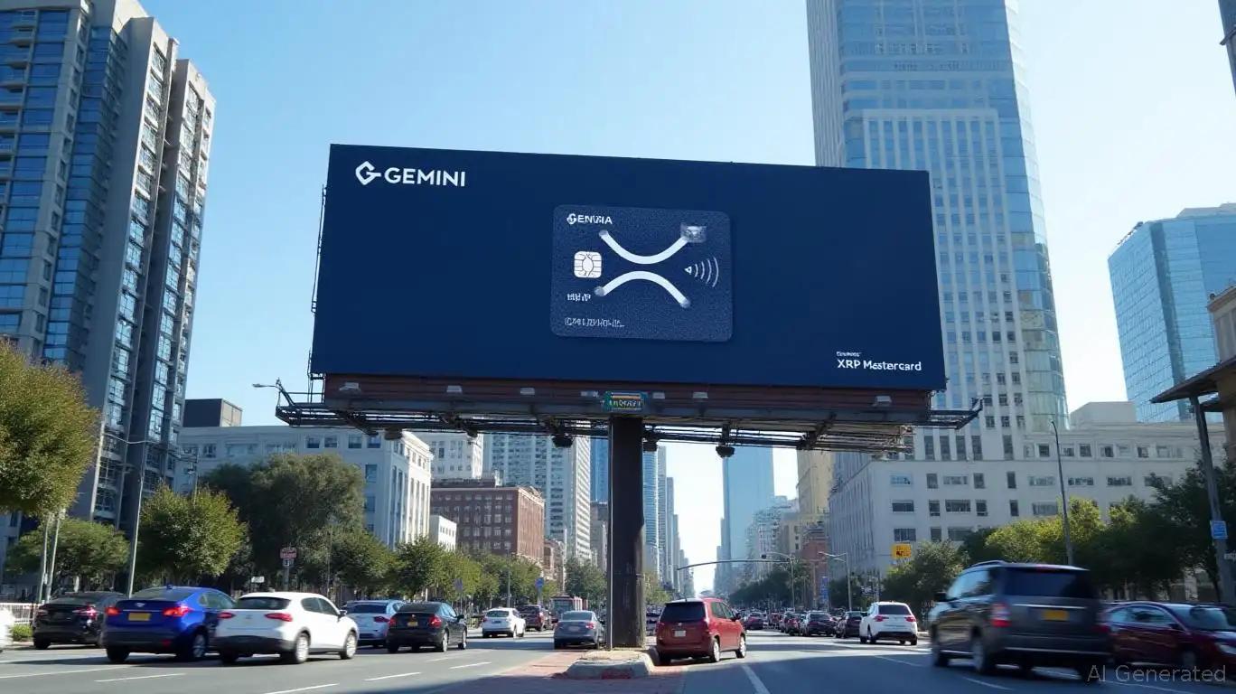 Panneau publicitaire a new york de la collaboration entre xrp gemini