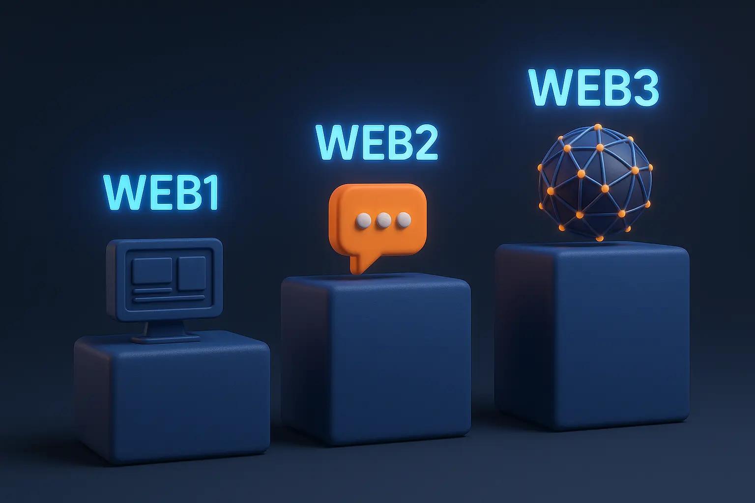 Image pour le guide Web1, Web2, Web3 : Comprendre l'Évolution d'Internet en 3 Étapes