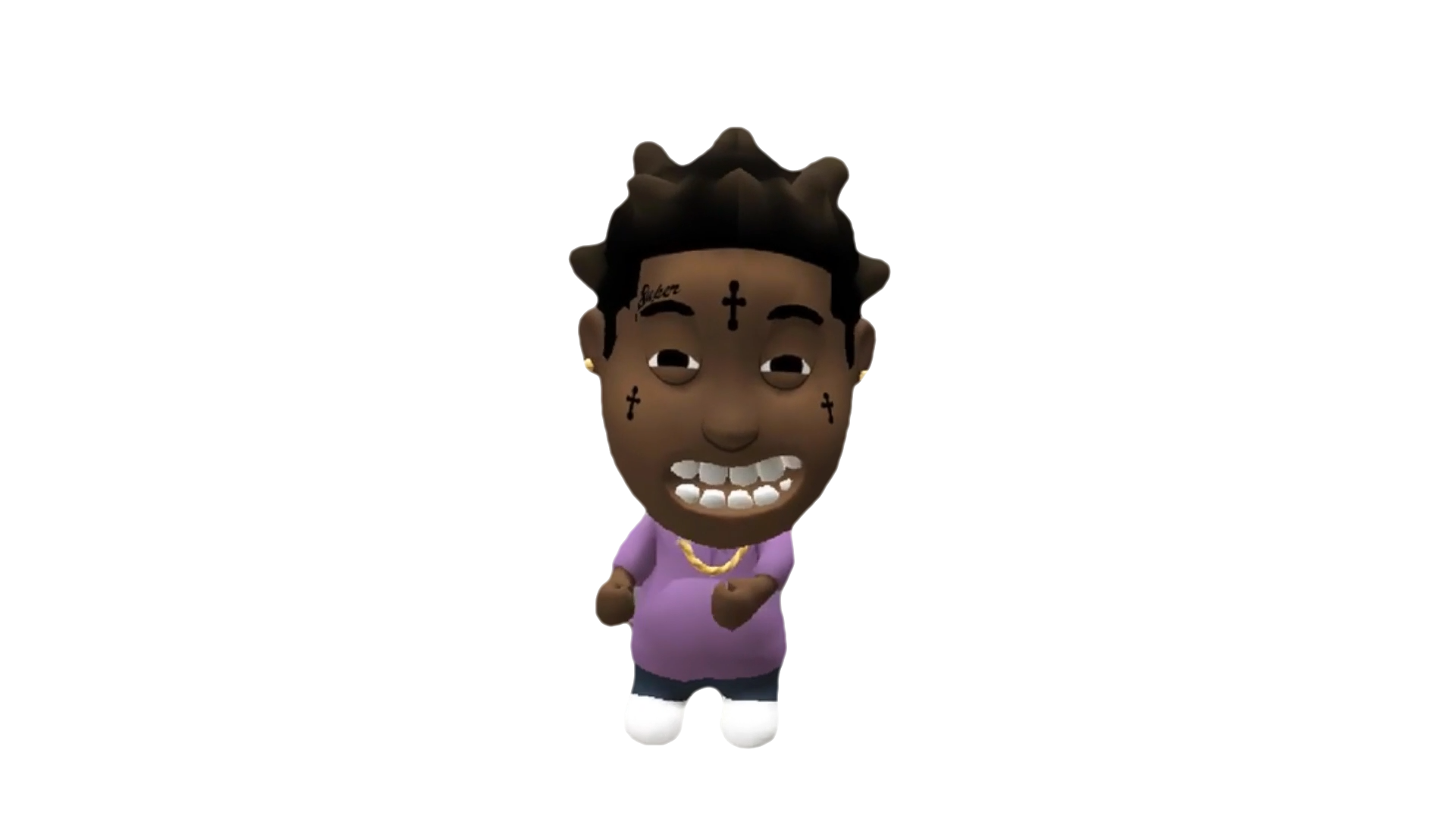 a character illustration of rapper, Kodak Black