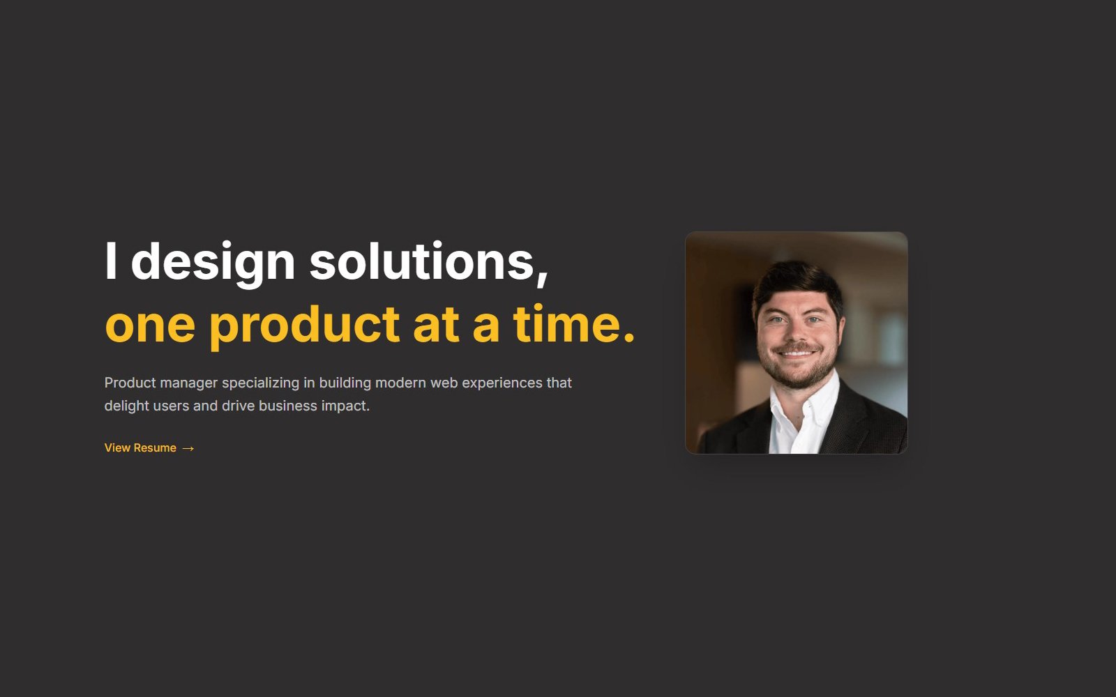 This Portfolio Website | Personal Project