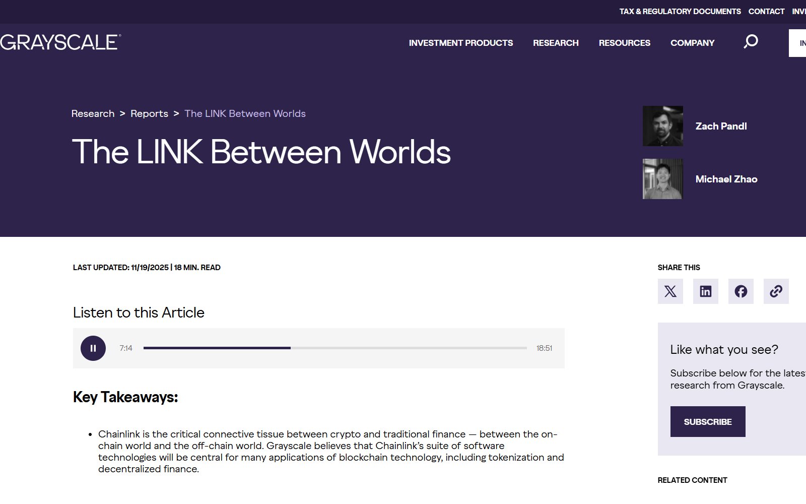 AI-Powered TTS Audio Player | Grayscale Investments