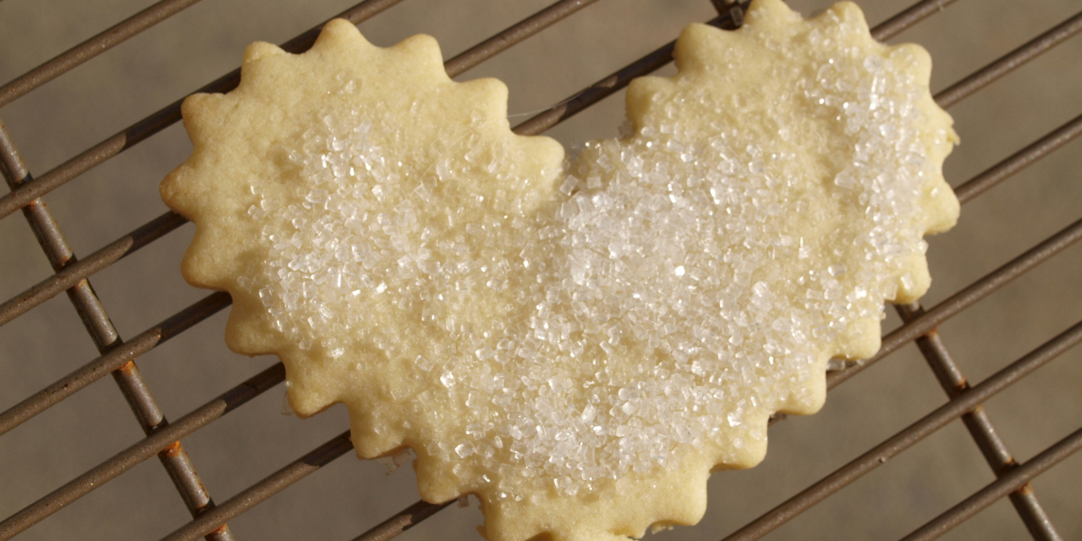 Heart shaped sugar cookie